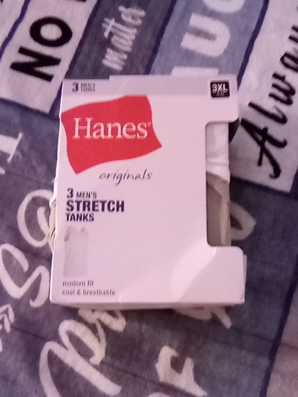 Hanes Men's Stretch Tank 3-Pack - White & Olive
